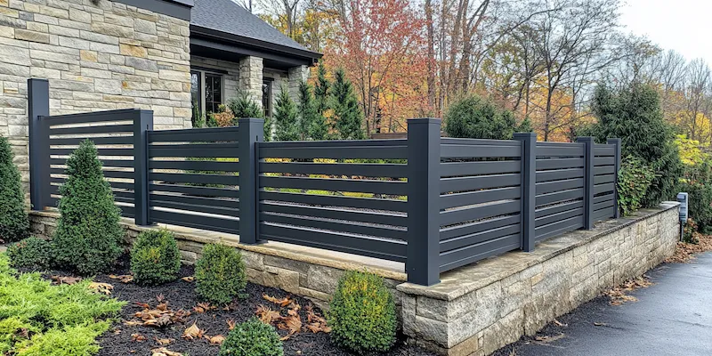 Moderne Zäune aus Polen