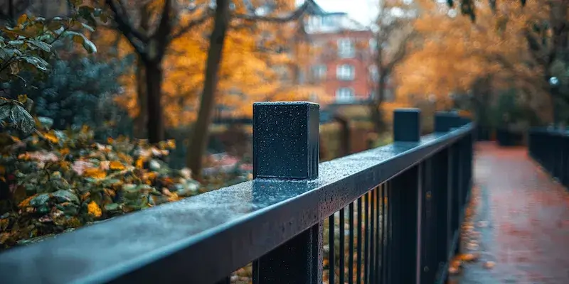 Moderne Gartengestaltung mit Zäunen aus Polen