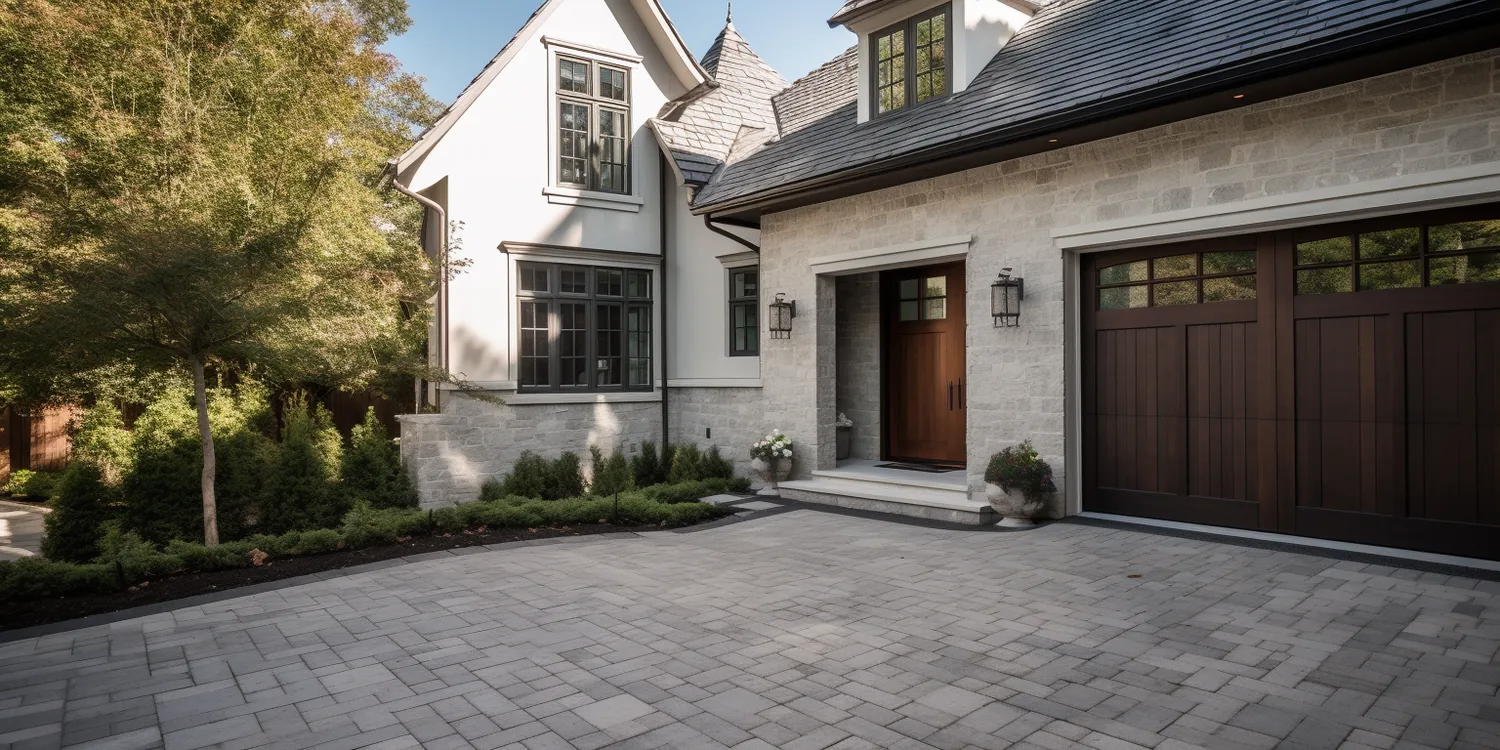 Podjazd do domu z kostki brukowej