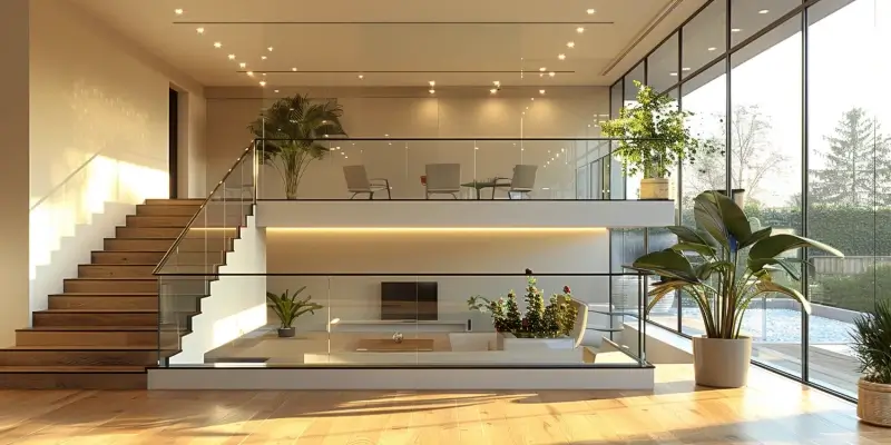 Balustrady szklane wewnętrzne Warszawa